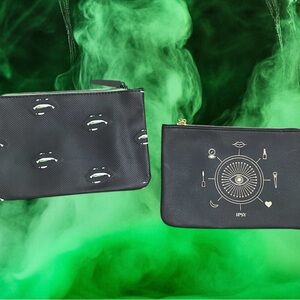 Ipsy Black Cosmetic Bag Duo Halloween styles
